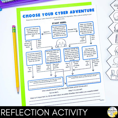 Cyber Safety SEL Lesson and Activities - Elementary School Counseling