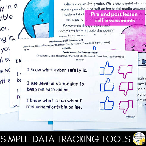 Cyber Safety SEL Lesson and Activities - Elementary School Counseling