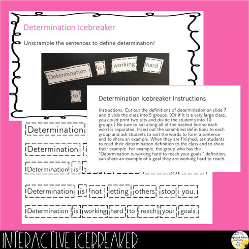 DETERMINATION Guidance Lesson Activity and Video with Editable Version