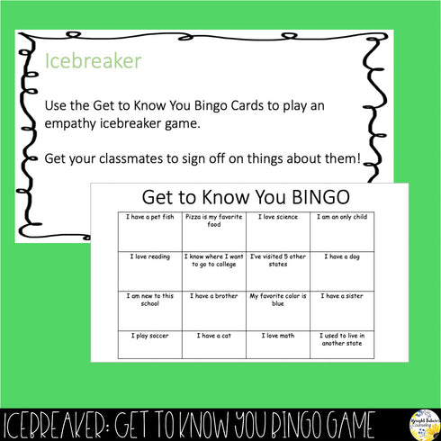 EMPATHY Classroom Guidance Lesson, Activity, and Game + Editable Digital Version