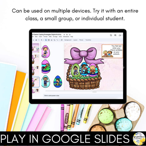 Easter Coping Strategies Distance Learning Boom Cards + Google Slides Version