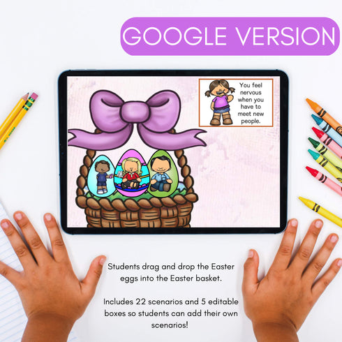 Easter Coping Strategies Distance Learning Boom Cards + Google Slides Version
