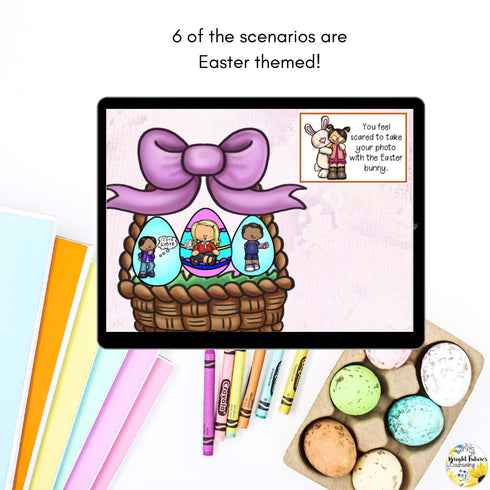 Easter Coping Strategies Distance Learning Boom Cards + Google Slides Version