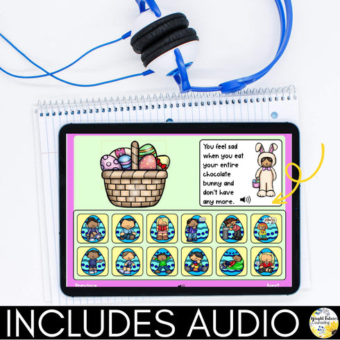 Easter Coping Strategies Distance Learning Boom Cards + Google Slides Version