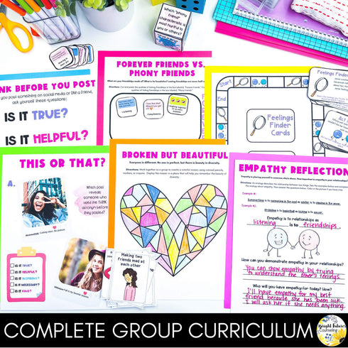 Elementary School Counseling Small Group Bundle - Anxiety, Social Skills & more!