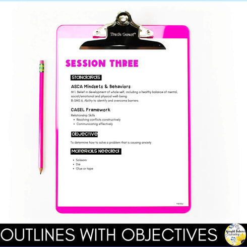 Elementary School Counseling Small Group Bundle - Anxiety, Social Skills & more!