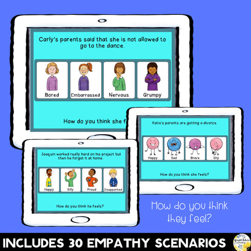 Empathy BOOM CARDS - Digital School Counseling Game