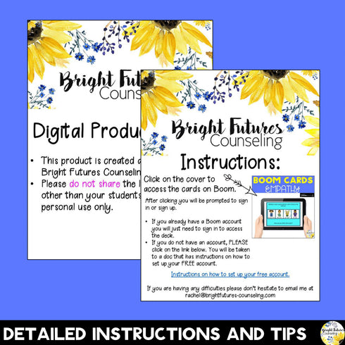 Empathy BOOM CARDS - Digital School Counseling Game