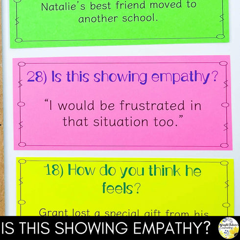 Empathy and Identifying Feelings Scoot Game - School Counseling SEL Game