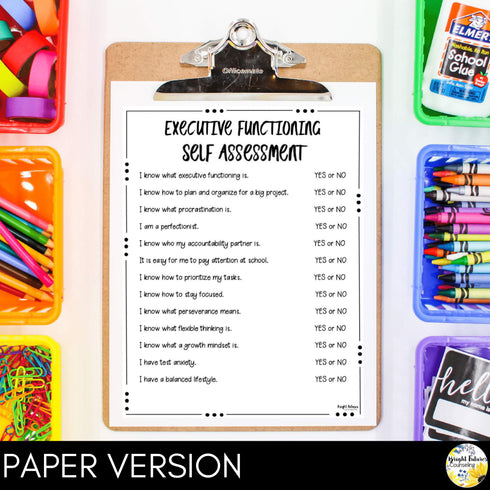 Executive Functioning School Counseling Self-Assessment Data Collection Tool