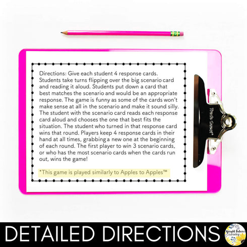 Expected Behaviors Social Skills Card Game