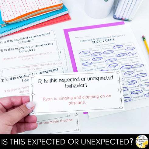 Expected and Unexpected Behaviors Scoot Game Counseling Game