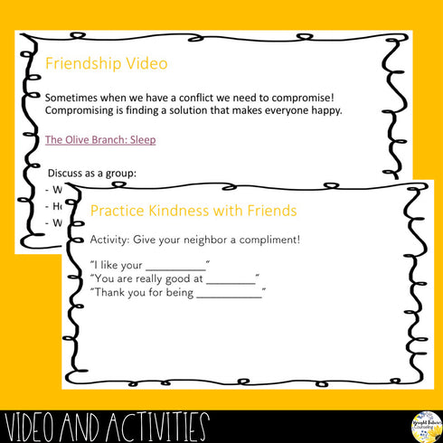 FRIENDSHIP Guidance Lesson, Activity, and Video - Friendship Class Lesson