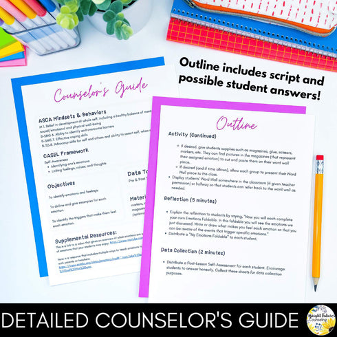 Feelings & Emotions Counseling Lesson: Social Emotional Learning Activities