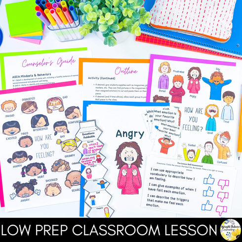 Feelings & Emotions Counseling Lesson: Social Emotional Learning Activities