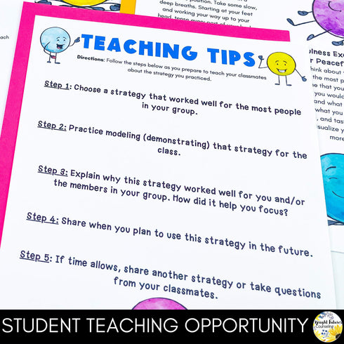 Focus and Attention Lesson for Social Emotional Learning and School Counseling