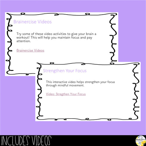 Focus and Attention SEL Classroom Guidance Lesson with Editable Digital Version