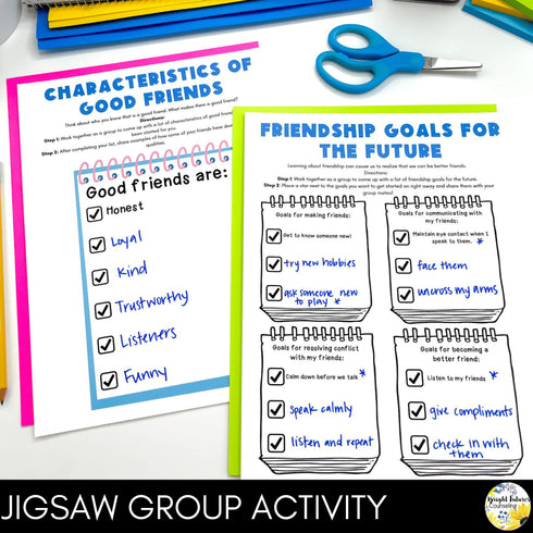 Friendship Skills Lesson for Social Emotional Learning and School Counseling