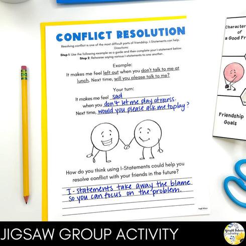 Friendship Skills Lesson for Social Emotional Learning and School Counseling