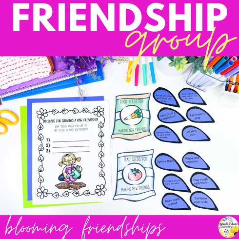 Friendship Activities and Lessons - Blooming Friendships Small Group Counseling