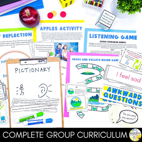 Friendship & Conflict Resolution Group Counseling Lesson Plans for Middle School