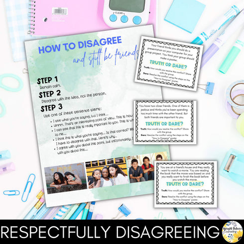 Friendship & Conflict Resolution Group Counseling Lesson Plans for Middle School