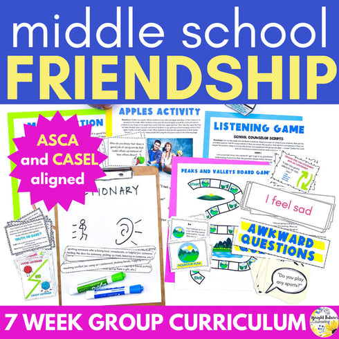 Friendship & Conflict Resolution Group Counseling Lesson Plans for Middle School