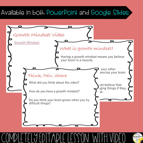 Growth Mindset vs. Fixed Mindset Classroom Guidance Lesson, Video, and Game
