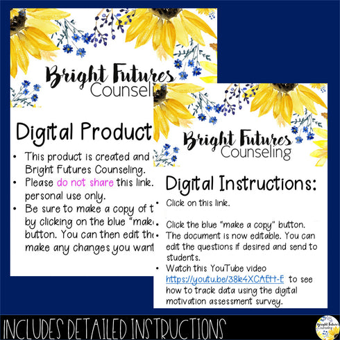 Gifted Students Self-Assessment Editable School Counseling Data Collection Tool