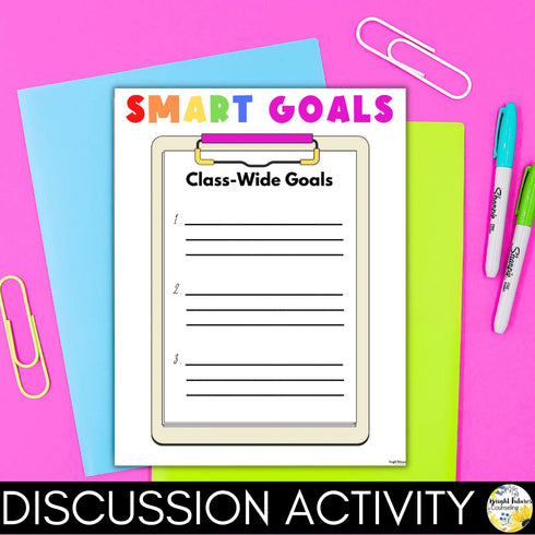 Goal Setting Lesson for Social Emotional Learning & Elementary School Counseling