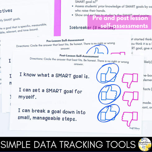 Goal Setting Lesson for Social Emotional Learning & Elementary School Counseling