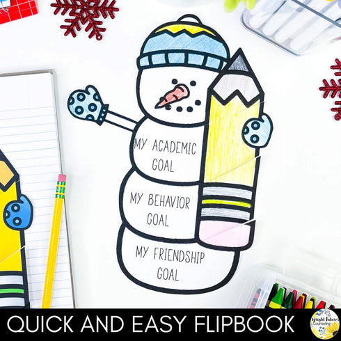 Winter Goal Setting Counseling Activity: Academic, Behavioral & Friendship Goals