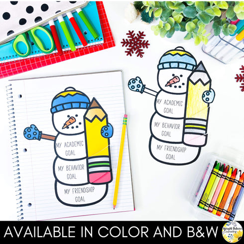 Winter Goal Setting Counseling Activity: Academic, Behavioral & Friendship Goals