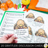 Gratitude Discussion Cards and Dice Game Thanksgiving Themed Gratitude Activity