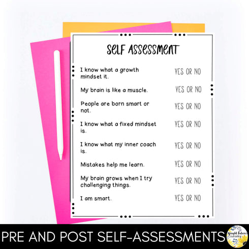 Growth Mindset vs. Fixed Mindset Comprehensive 5-Week School Counseling Group