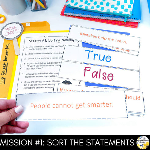 Interactive Growth Mindset Escape Room Class Lesson: Growth vs. Fixed Mindset