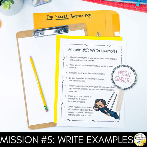 Interactive Growth Mindset Escape Room Class Lesson: Growth vs. Fixed Mindset