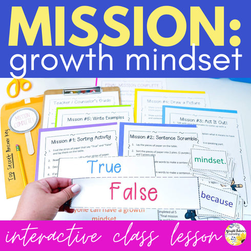 Interactive Growth Mindset Escape Room Class Lesson: Growth vs. Fixed Mindset