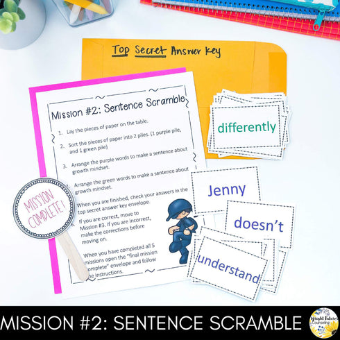 Interactive Growth Mindset Escape Room Class Lesson: Growth vs. Fixed Mindset