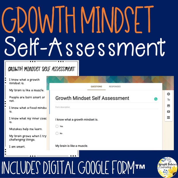 Growth Mindset Self-Assessment Progress Monitoring and Data Collection Tool