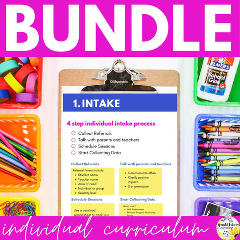 Individual Counseling Curriculum Bundle - Five Individual Counseling Topics
