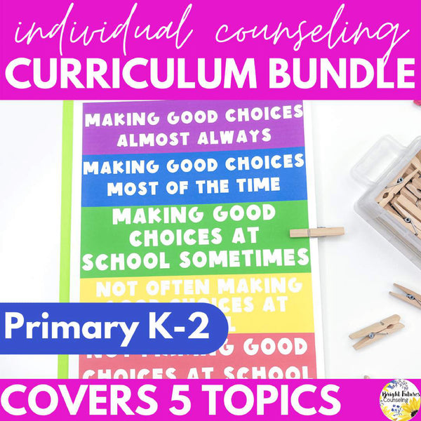 Individual Counseling Curriculum Bundle for Primary and Kindergarten Counseling