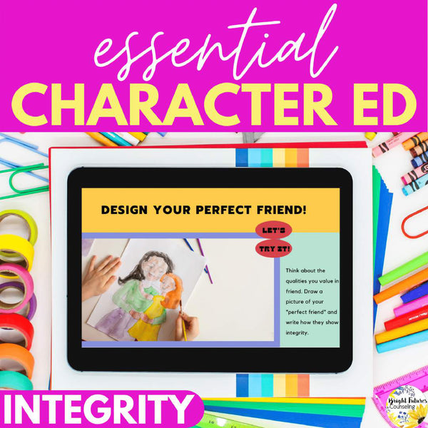 Integrity SEL Class Lesson - Editable Character Education Counseling Lesson
