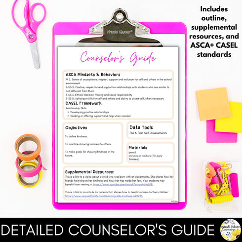 Kindness Lesson - Elementary School Counseling Social Emotional Learning