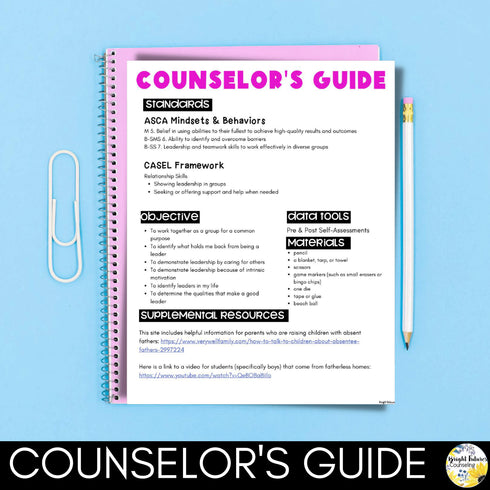 Leadership Activities - Group Counseling Lesson Plans for Middle School Students