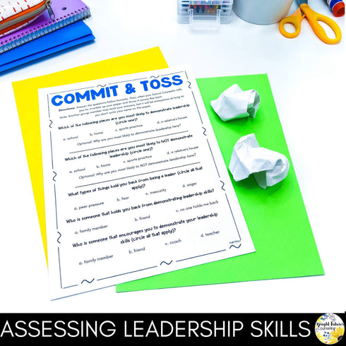 Leadership Activities - Group Counseling Lesson Plans for Middle School Students
