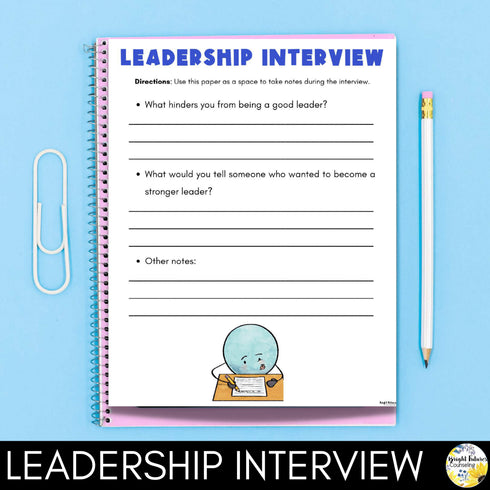 Leadership Activities - Group Counseling Lesson Plans for Middle School Students