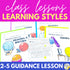 Learning Styles SEL School Counseling Lesson: Learning Style Survey & Activities