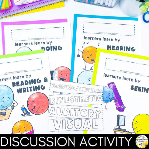 Learning Styles SEL School Counseling Lesson: Learning Style Survey & Activities