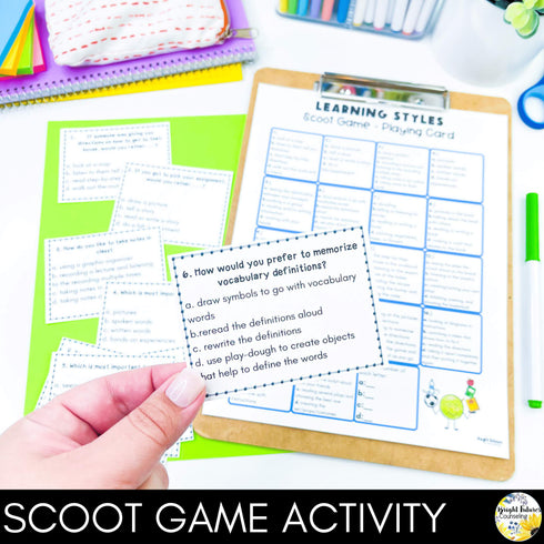 Learning Styles SEL School Counseling Lesson: Learning Style Survey & Activities